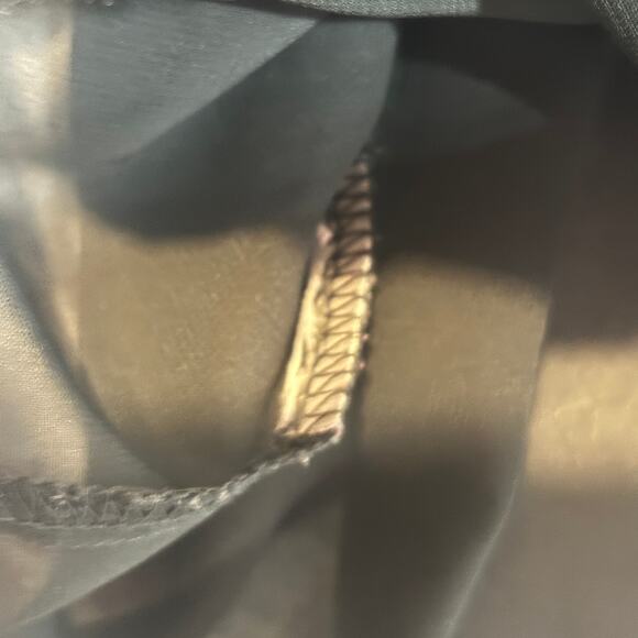 Worthington Black Ruffle Sheer Blouse Top XL Romantic Soft Goth Minimalist - Picture 5 of 7